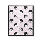 Yin yang checkered pattern Framed Canvas Print Gallery Image 8