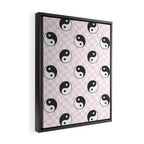 Yin yang checkered pattern Framed Canvas Print Gallery Image 2