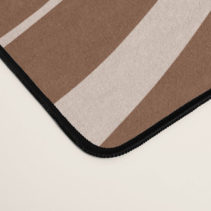 Modern Retro Liquid Swirl Fluid Abstract Pattern in Brown Desk Mat Gallery Image 4