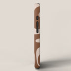 Modern Retro Liquid Swirl Fluid Abstract Pattern in Brown iPhone Case Gallery Image 2