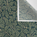 William Morris Antique Oak Leaf Teal Slate Wall Tapestry Gallery Image 3