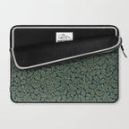 William Morris Antique Oak Leaf Teal Slate Laptop Sleeve Gallery Image 2