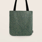 William Morris Antique Oak Leaf Teal Slate Tote Bag Gallery Image 1