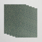 William Morris Antique Oak Leaf Teal Slate Wrapping Paper Gallery Image 3