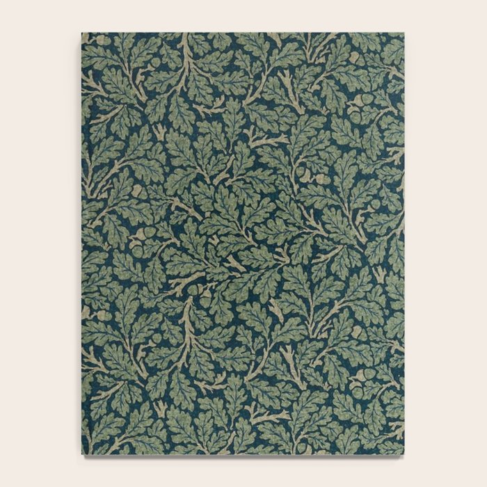 William Morris Antique Oak Leaf Teal Slate Notebook Gallery Image 4