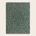 William Morris Antique Oak Leaf Teal Slate Notebook Gallery Image 4