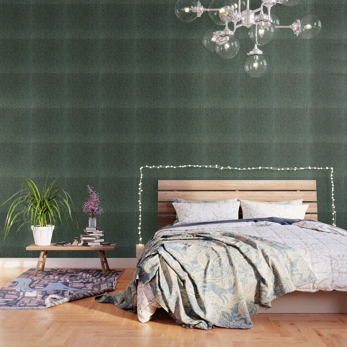 William Morris Antique Oak Leaf Teal Slate Wallpaper Gallery Image 1