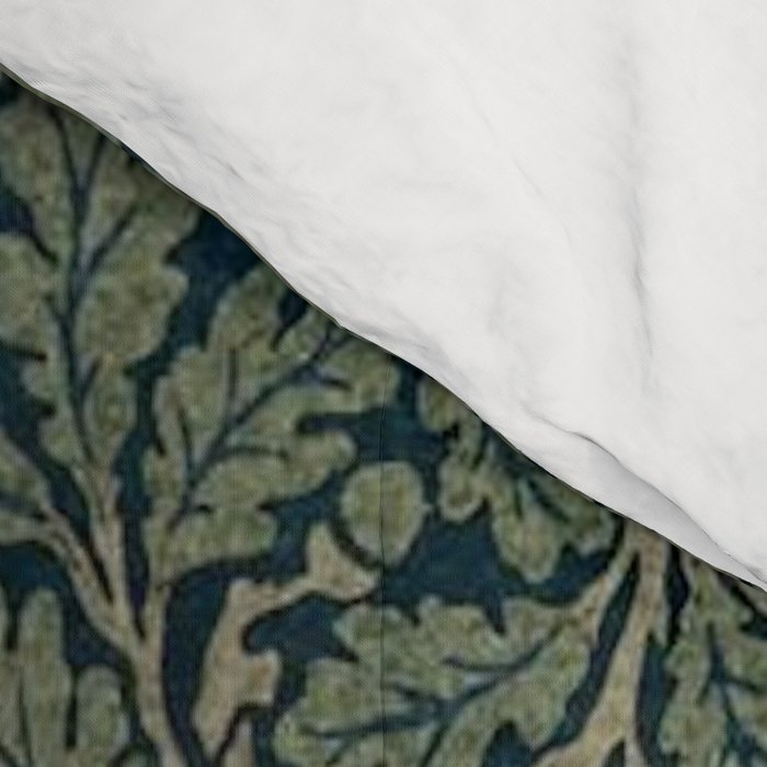William Morris Antique Oak Leaf Teal Slate Comforter Gallery Image 4