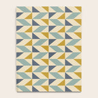 Retro Geometric Triangles in Gold and Blue Notebook Gallery Image 4