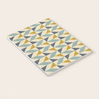 Retro Geometric Triangles in Gold and Blue Notebook Gallery Image 3