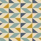Retro Geometric Triangles in Gold and Blue Coffee Mug Gallery Image 2