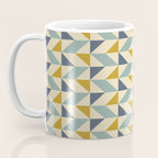 Retro Geometric Triangles in Gold and Blue Coffee Mug Gallery Image 3