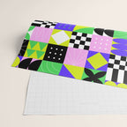 Modern geometric mosaic pattern art Wrapping Paper Gallery Image 2