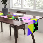 Modern geometric mosaic pattern art Table Runner Gallery Image 2