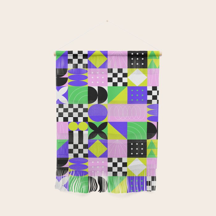 Modern geometric mosaic pattern art Wall Hanging Gallery Image 1