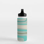 Palm Springs Mid Century Modern Abstract Pattern in Vintage Turquoise and Olive Water Bottle Gallery Image 3
