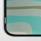 Palm Springs Mid Century Modern Abstract Pattern in Vintage Turquoise and Olive Laptop Sleeve Gallery Image 3