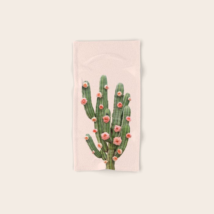 CACTUS AND ROSES Hand & Bath Towel Gallery Image 1