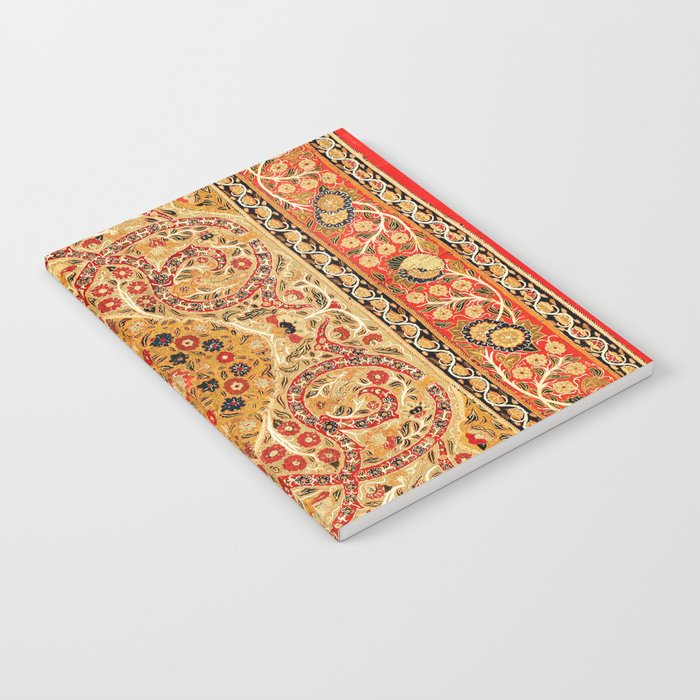Rasht  Antique North Persian Floral Embroidery Print Notebook Gallery Image 1