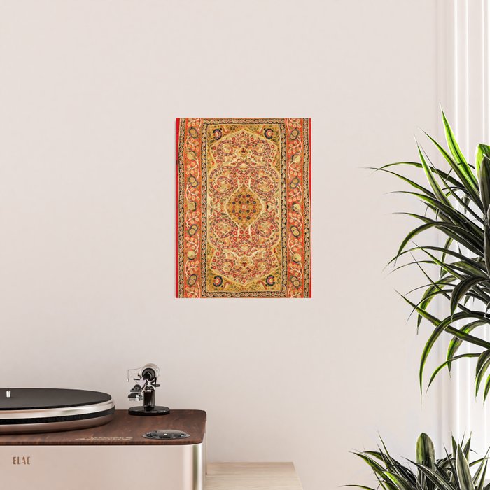 Rasht  Antique North Persian Floral Embroidery Print Poster Gallery Image 2