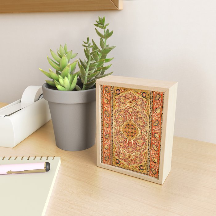 Rasht  Antique North Persian Floral Embroidery Print Mini Art Print Gallery Image 2