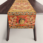 Rasht  Antique North Persian Floral Embroidery Print Table Runner Gallery Image 1