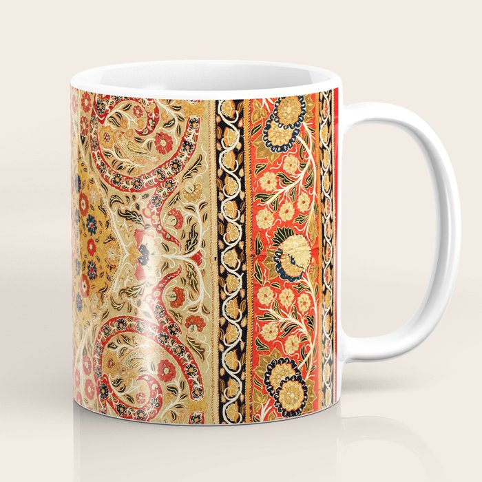 Rasht  Antique North Persian Floral Embroidery Print Coffee Mug Gallery Image 1