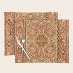 Rasht  Antique North Persian Floral Embroidery Print Placemat Gallery Image 1