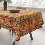 Rasht  Antique North Persian Floral Embroidery Print Tablecloth Gallery Image 3
