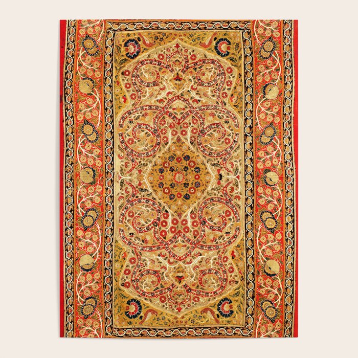 Rasht  Antique North Persian Floral Embroidery Print Poster Gallery Image 4