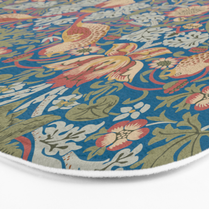 Strawberry Thief by William Morris Bath Mat Gallery Image 3