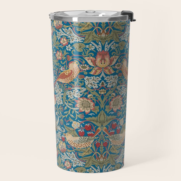 Strawberry Thief by William Morris Travel Mug Gallery Image 2