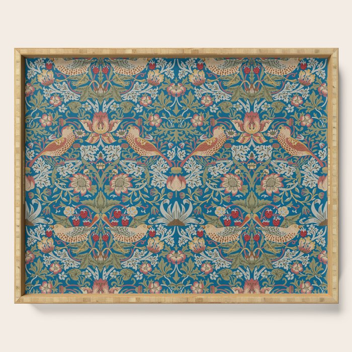 Strawberry Thief by William Morris Serving Tray Gallery Image 1