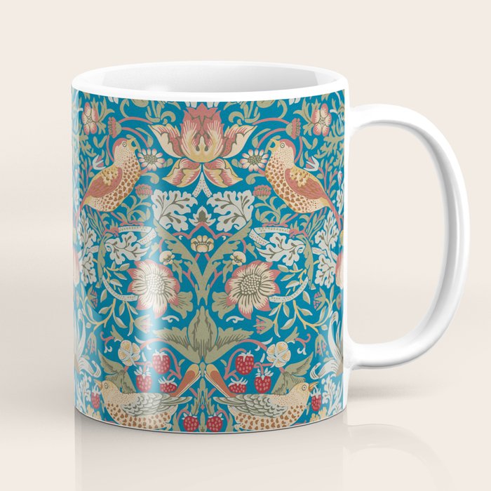 Strawberry Thief by William Morris Coffee Mug Gallery Image 1