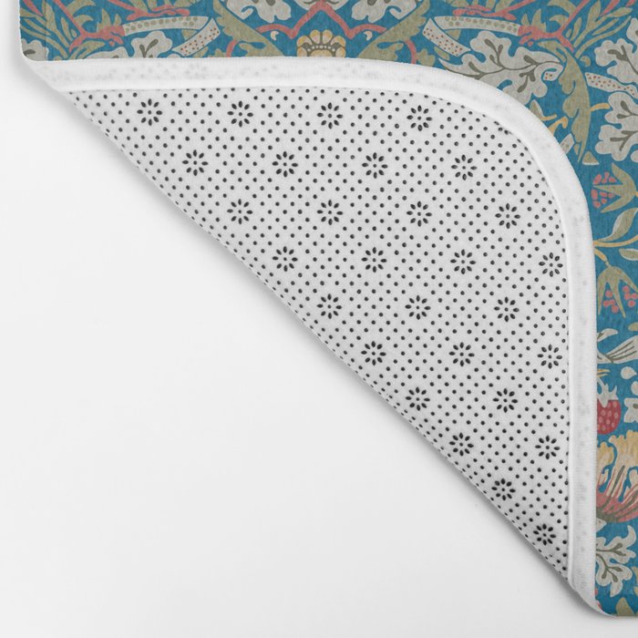 Strawberry Thief by William Morris Bath Mat Gallery Image 2