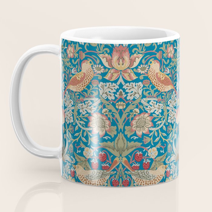 Strawberry Thief by William Morris Coffee Mug Gallery Image 3
