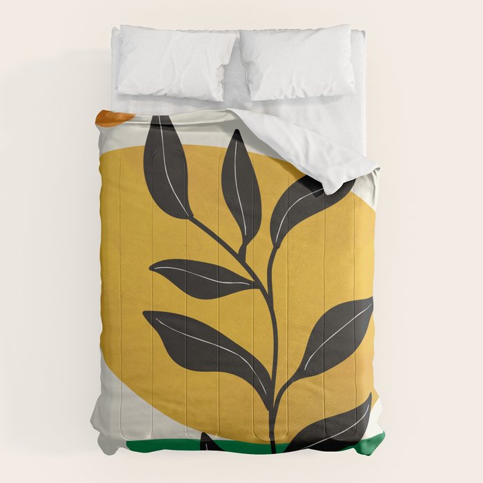 Abstract Organic Shapes and Leaves 2 Comforter Gallery Image 6