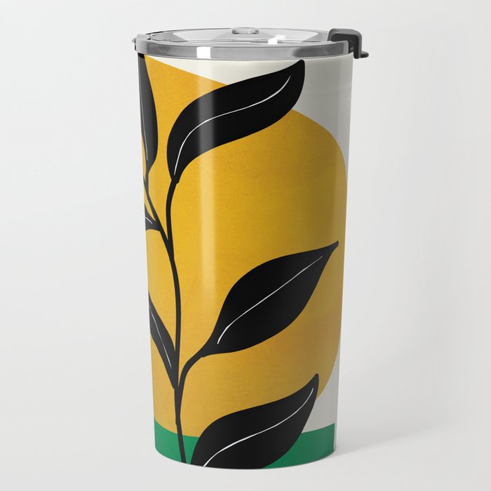 Abstract Organic Shapes and Leaves 2 Travel Mug Gallery Image 2