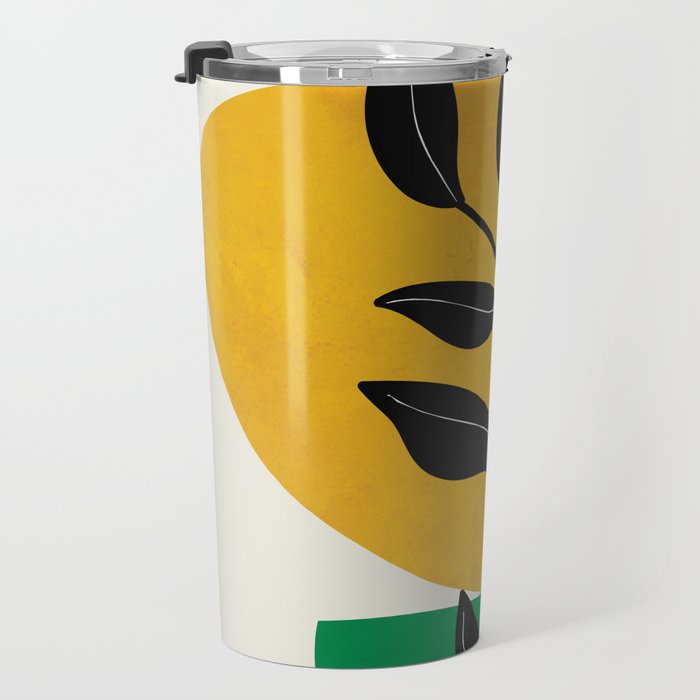 Abstract Organic Shapes and Leaves 2 Travel Mug Gallery Image 3
