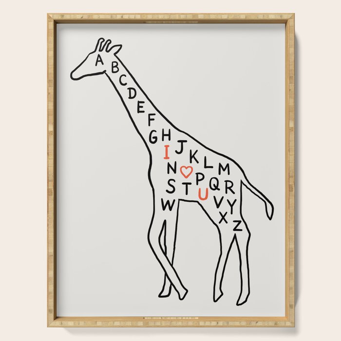 I love you as high as I can reach Serving Tray Gallery Image 1