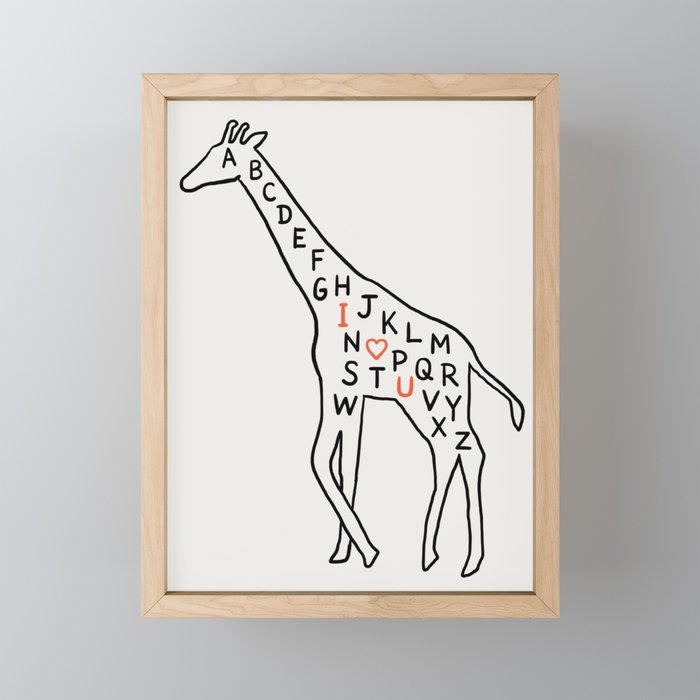I love you as high as I can reach Mini Art Print Gallery Image 1