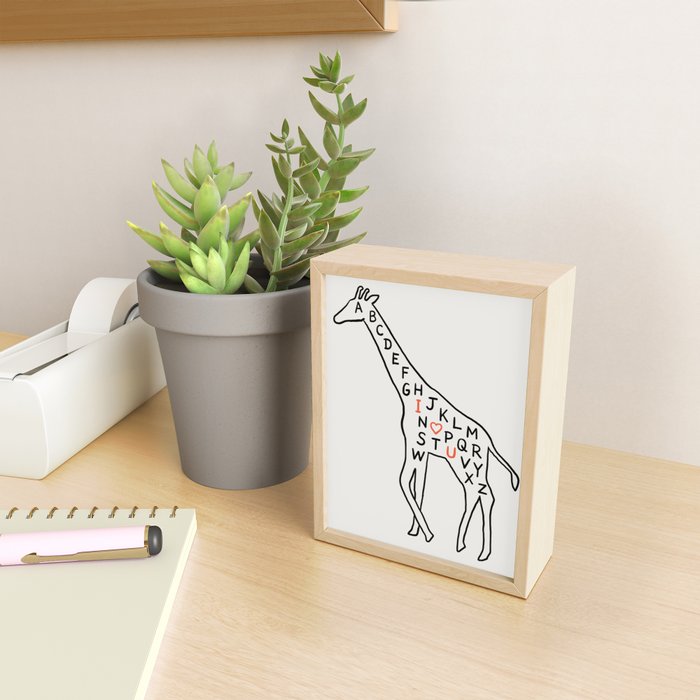 I love you as high as I can reach Mini Art Print Gallery Image 2