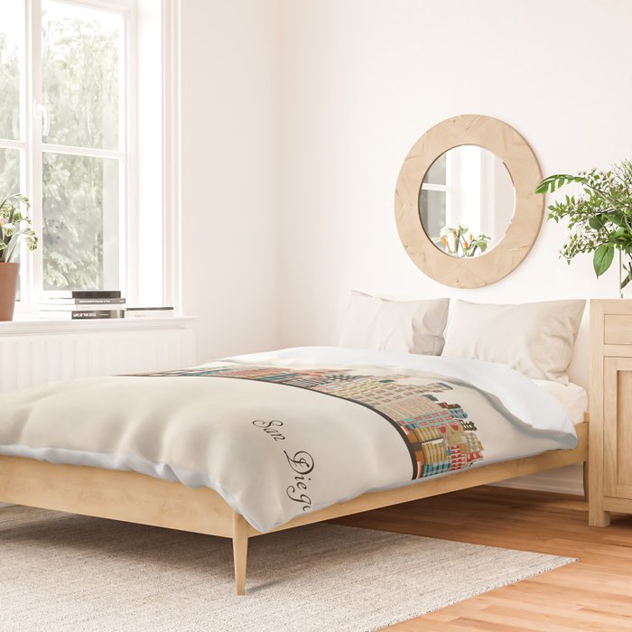 san diego skyline Duvet Cover Gallery Image 2