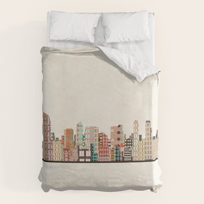 san diego skyline Duvet Cover Gallery Image 1