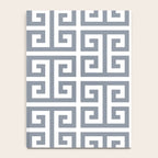 Large Steel Grey and White Greek Key Pattern Notebook Gallery Image 4