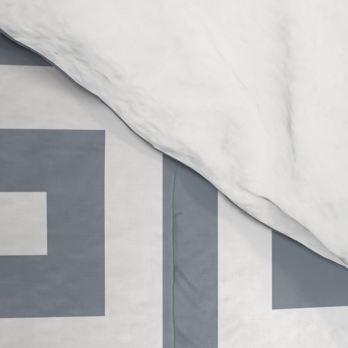 Large Steel Grey and White Greek Key Pattern Comforter Gallery Image 4