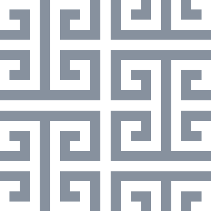 Large Steel Grey and White Greek Key Pattern Coffee Mug Gallery Image 2