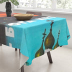 There's no god! / ÐÐ¾Ð³Ð° ÐÐµÑ!" 1960's USSR anti-religious propaganda Cosmonaut Yuri Gagarin in Space Tablecloth Gallery Image 3