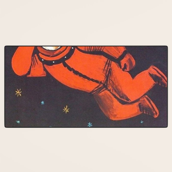 There's no god! / ÐÐ¾Ð³Ð° ÐÐµÑ!" 1960's USSR anti-religious propaganda Cosmonaut Yuri Gagarin in Space Desk Mat Gallery Image 3