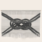 Minimalist Black Knot Abstract on Neutral Background Wall Hanging Gallery Image 1
